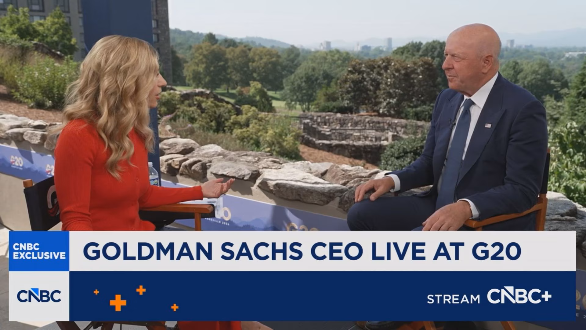 David Solomon in a broadcast interview
